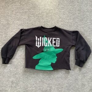 Wicked Black/Green/Silver Youth Elphaba Sweatshirt Sz. M(7/8)